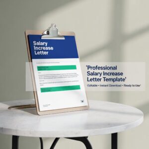 Editable Salary Increase Letter Template: Professional Raise Request (Canva & Word Template, Instant Download)
