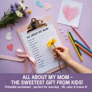 Mother's Day Worksheet: All About My Mom Printable (PDF Download)
