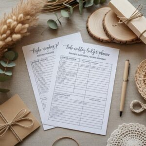 Wedding Budget Planner: Elegant Expense Tracker (Printable PDF, A4/US Letter)
