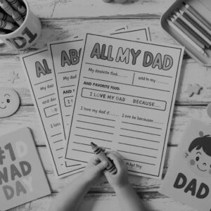 Father's Day Printable Worksheet: All About My Dad Activity (Editable PDF/Canva)