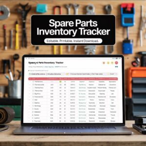 Effortlessly Track Stock with our Editable Stock Tracker for Auto, Machinery Equipment