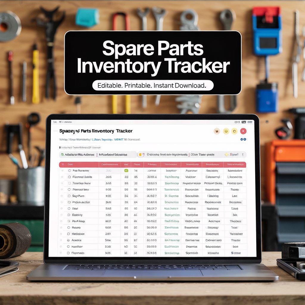 Effortlessly Track Stock with our Editable Stock Tracker for Auto, Machinery Equipment