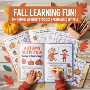 Autumn Activity Book for Kids: Fall Learning Games & Puzzles (PDF Download)
