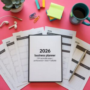 2026 Business Planner: Printable Entrepreneur Organizer (PDF Download)