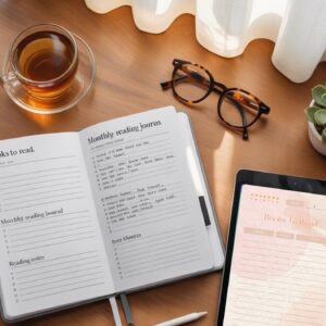 Book Reading Journal Printable: Reading Log, Reviews, Favorite Quotes (PDF Download
