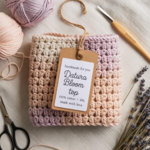 Datura Bloom Crochet Top Pattern: Boho Festival Crop Top (PDF + DOCX)