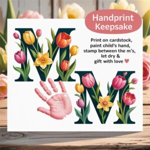 Mom Handprint Flower Craft: Mother's Day Keepsake (PDF Download A4/US Letter)
