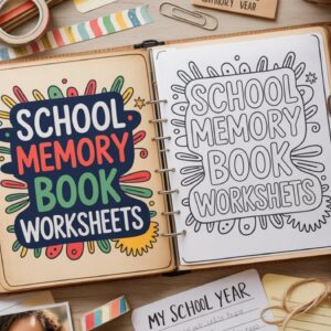 School Memory Book Worksheet: Student Reflection Keepsake (PDF Downloadable Template)
