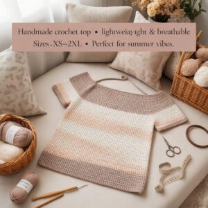Shoulder in Sun Top Crochet Pattern | Summer Off-Shoulder Digital PDF