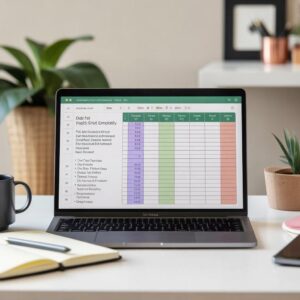Editable Draft Excel Template | Instant Download Business Spreadsheet | Customizable Printable