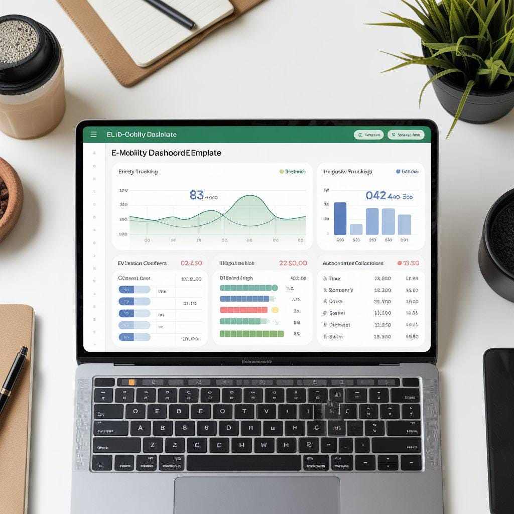 E-Mobility Services Sessions Dashboard – Editable Excel Template for Tracking Reporting