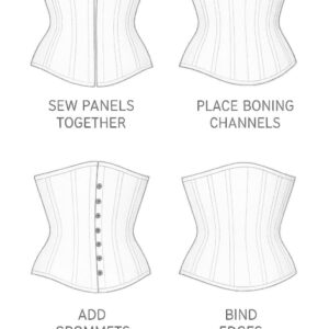 Underbust Corset Sewing Pattern PDF | Step-by-Step Corset Tutorial for Beginners | Costume & Lingerie DIY Guide
