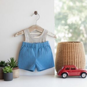 Boys Summer Set Sewing Pattern | Kids Shorts & Top DIY PDF + Word