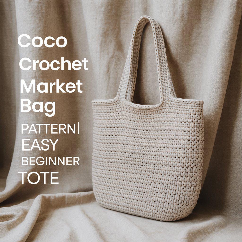 Coco Crochet Market Bag Pattern | Eco-Friendly Tote PDF + Word