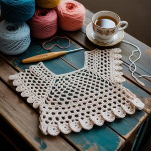 Granny Square Lace Top Crochet Pattern | Boho Summer Top PDF + Word