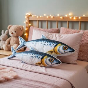 Sardine Pillow Sewing Pattern PDF | DIY Fish Plush Pattern | Beginner Stuffed Fish Cushion Tutorial | Instant Download