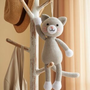 Noodle Cat Amigurumi Crochet Pattern: Plush Toy PDF (Multi-Language)